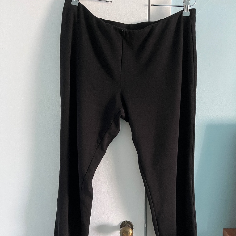 Eileen Fisher Slim Stretch Pant, Black, L